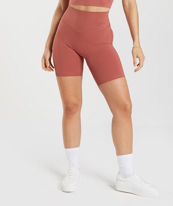 Dámské Šortky Gymshark Elevate Cycling Růžové Hnědé | CZ 3936VRW